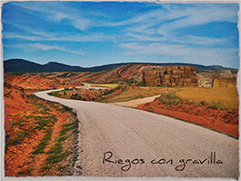 Riego con gravillas