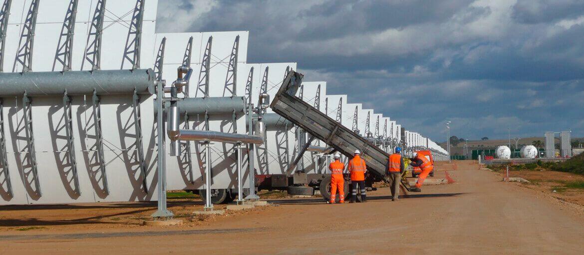 Planta Termosolar Extremadura - Suelo estabilizado in situ con cemento y STS