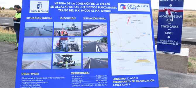 Obras de acondicionamiento de la carretera CM-3107