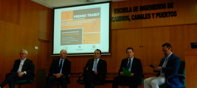 Acto de entrega del premio Trabit en la Escuela de Caminos de la UPM