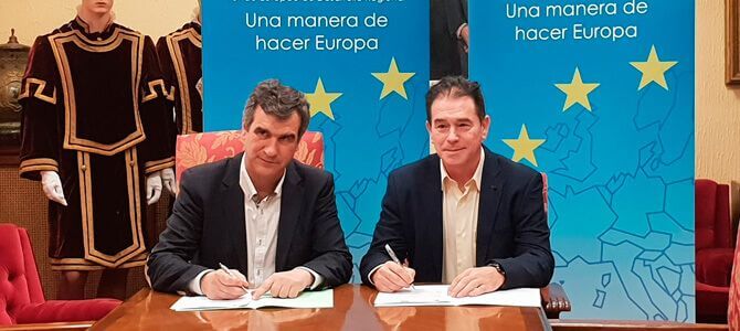 Trabit comienza la ejecución de varios caminos escolares seguros en Guadalajara