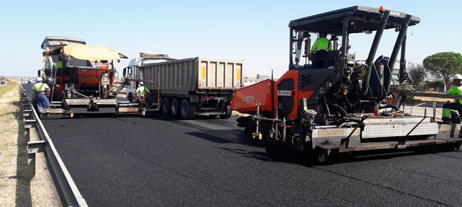 Terminación del asfaltado de la A-4 en la zona de Valdepeñas