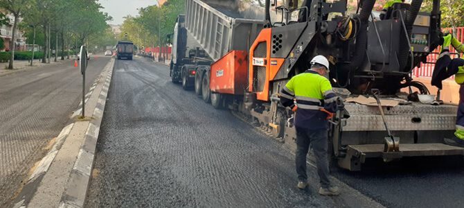 Inicio de las obras de la Operación Asfalto 2020 del Ayuntamiento de Madrid