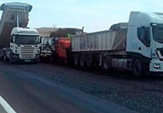Obras de asfaltado en la A-4 en Villarta de San Juan