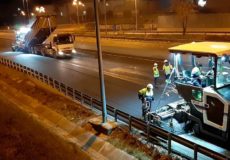 Trabajos de asfaltado en la carretera M-506