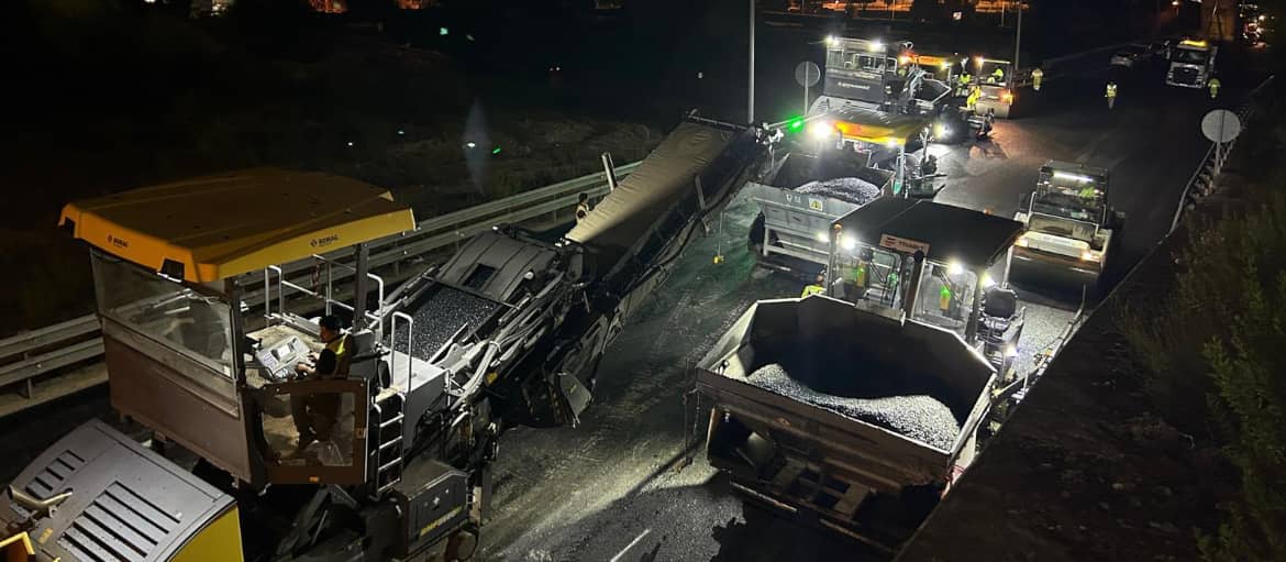 Trabajos nocturnos M50 Madrid